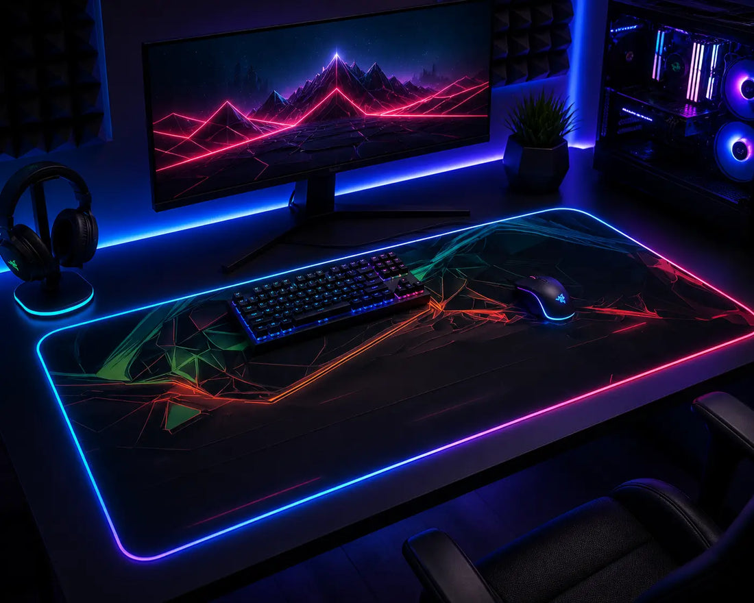 Tapis de souris RGB avec éclairage lumineux dynamique