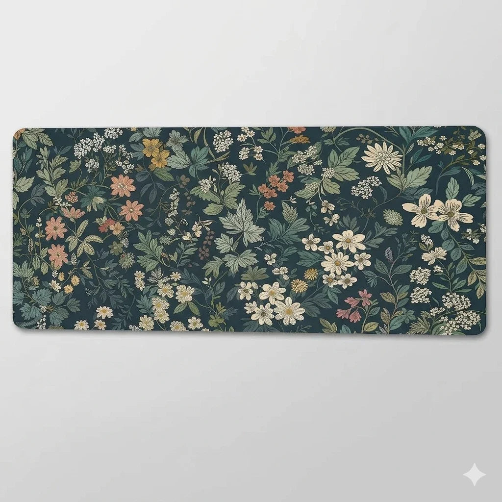 Tapis de souris vert sur bureau