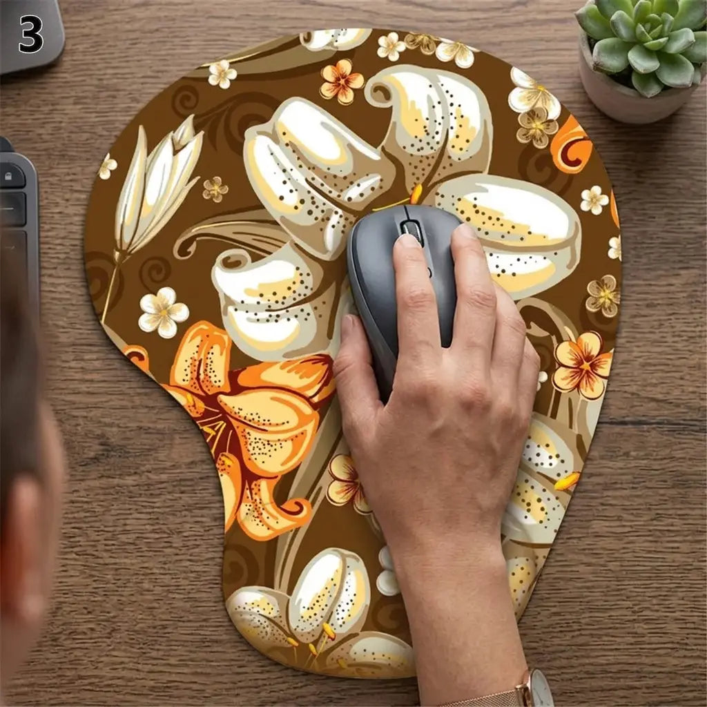 Tapis de souris ergonomique | Golden Bloom