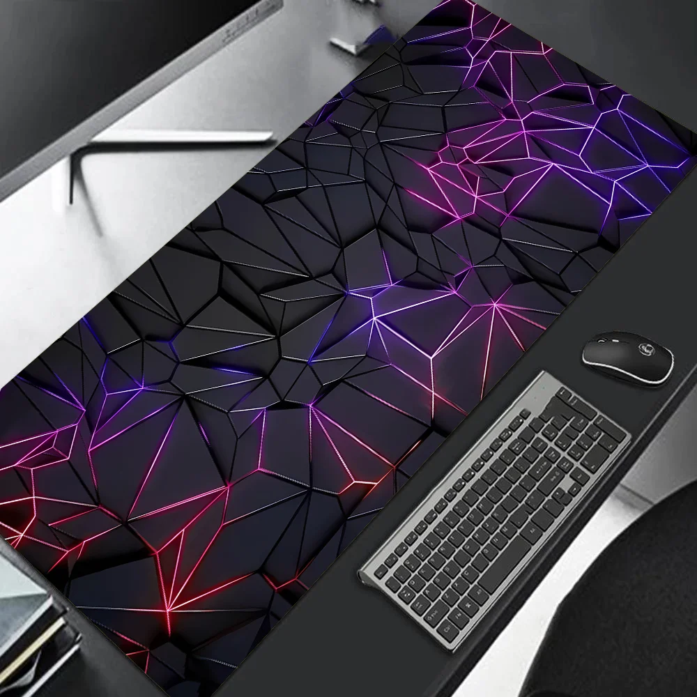 Tapis de souris 1000x500 Neon Fracture — détail surface textile