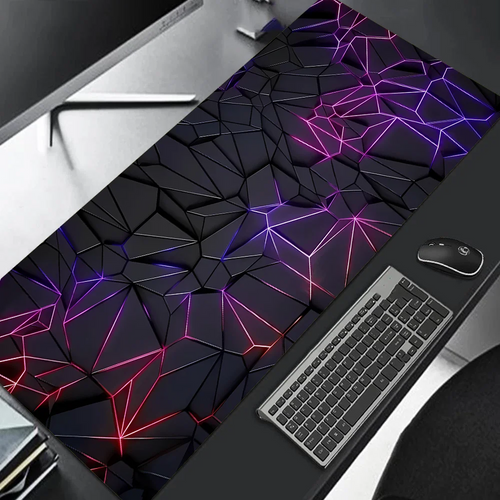 Tapis de souris 1000x500 Neon Fracture — détail surface textile