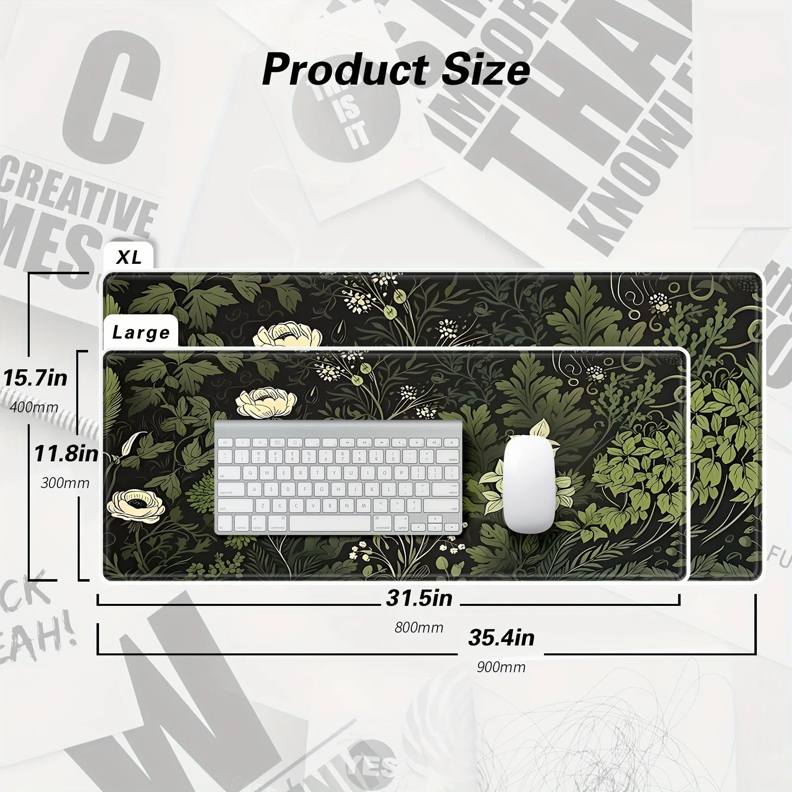 Vue detail tapis de souris Classic Bloom