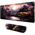 Tapis de souris 900x400 Sakura Temple — détail surface textile