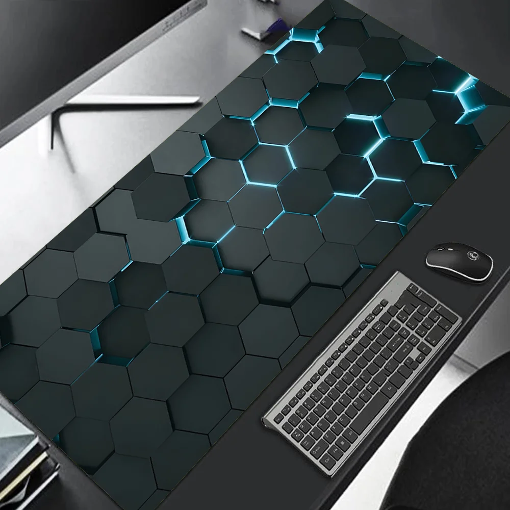 Tapis de souris XXL Hexa Pulse Blue — détail surface textile