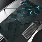 Tapis de souris XXL Hexa Pulse Blue — détail surface textile