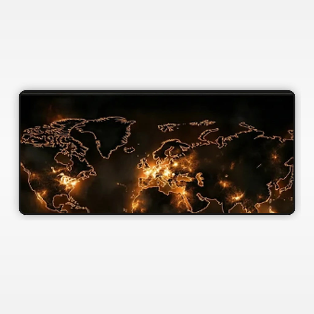 Tapis de souris 900x400 Gold World vue produit sur fond clair