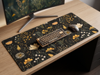 Tapis de souris Golden Bloom dans un setup premium, vue 2