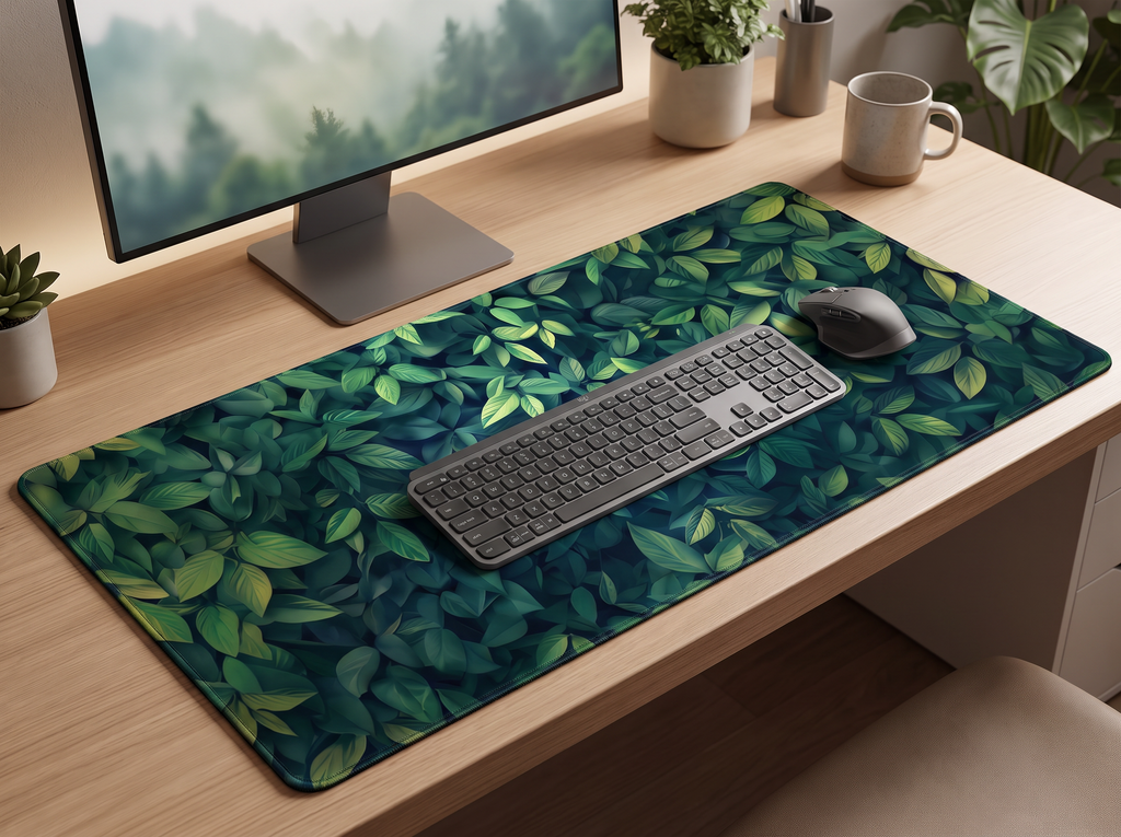 Tapis de souris Green Canopy dans un setup premium, vue 1