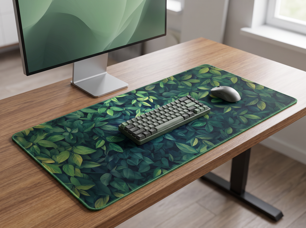 Tapis de souris Green Canopy dans un setup premium, vue 3