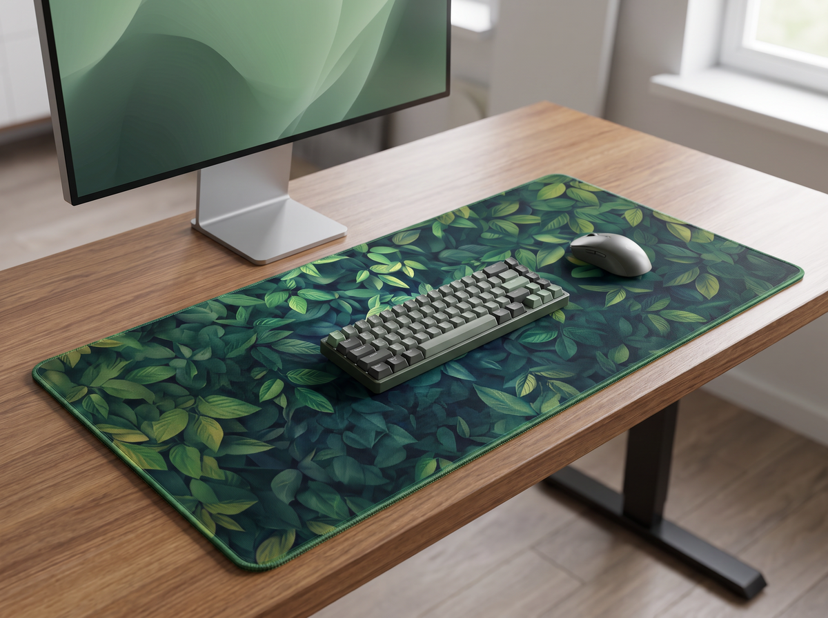 Tapis de souris Green Canopy dans un setup premium, vue 3