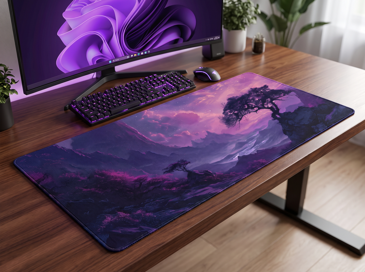 Tapis de souris Mystic Valley dans un setup premium, vue 1