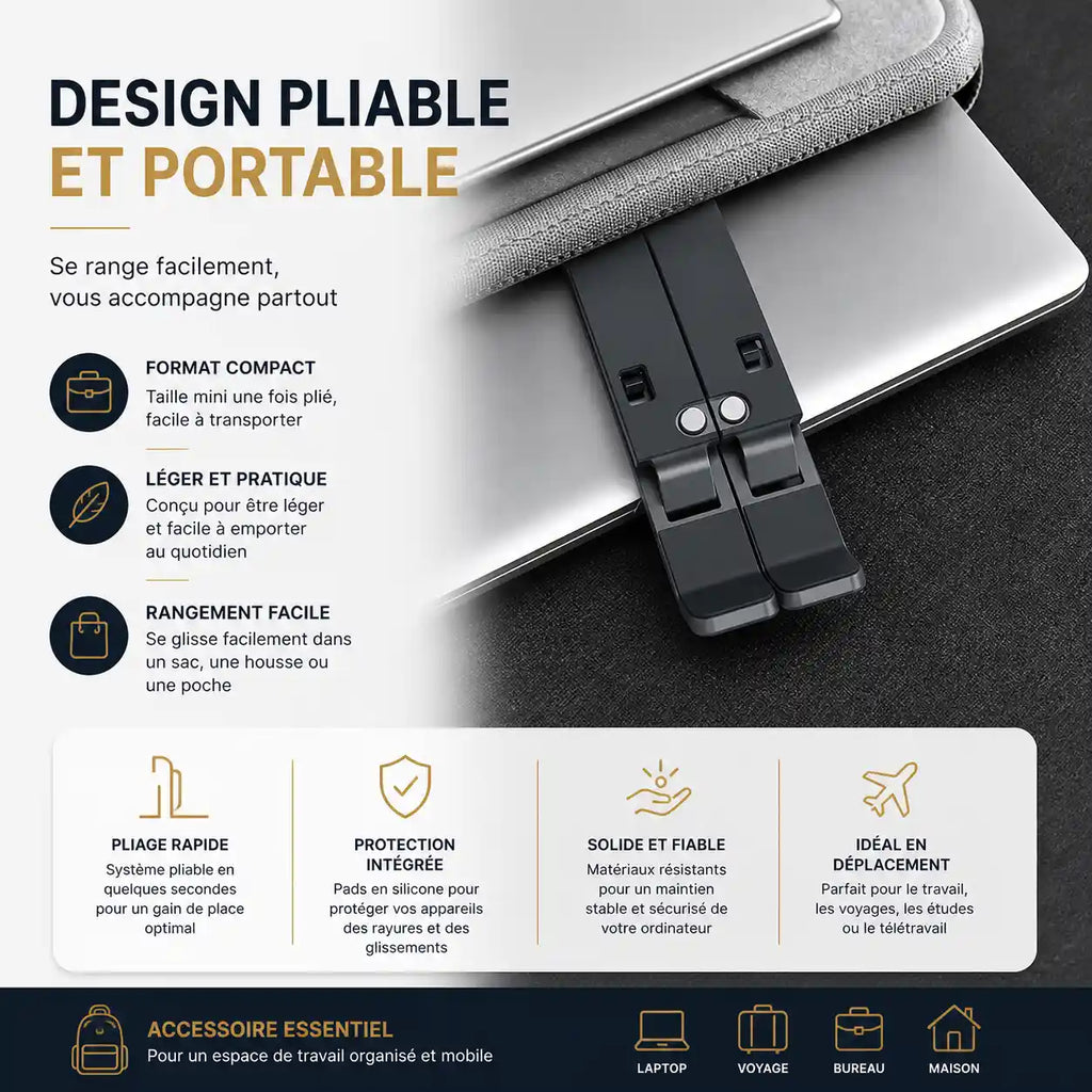 Support ordinateur portable confort