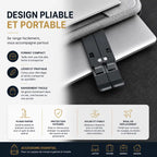 Support ordinateur portable confort