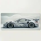 Tapis de souris 1000x500 style voiture de course supercar blanche