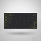 Tapis de souris 1000x500 motifs ruche noir et doré