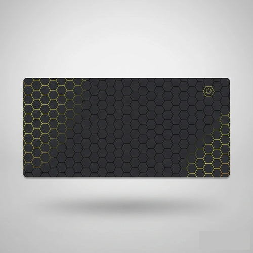 Tapis de souris 1000x500 motifs ruche noir et doré