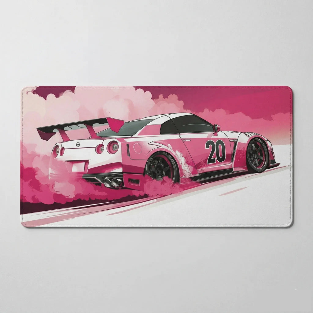 Vue detail tapis de souris 1000x500 Pink Velocity