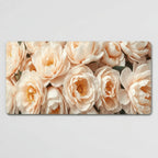 Tapis de souris 1000x500 aux motifs floraux beige