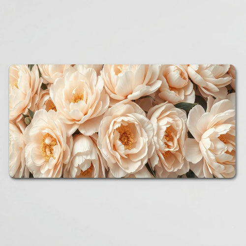 Tapis de souris 1000x500 aux motifs floraux beige