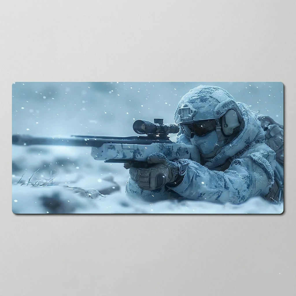 Tapis de souris 900x400 sniper sous la neige