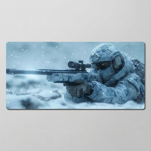 Tapis de souris 900x400 sniper sous la neige