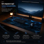 Tapis de souris 900x400 Blue Fracture vue 1