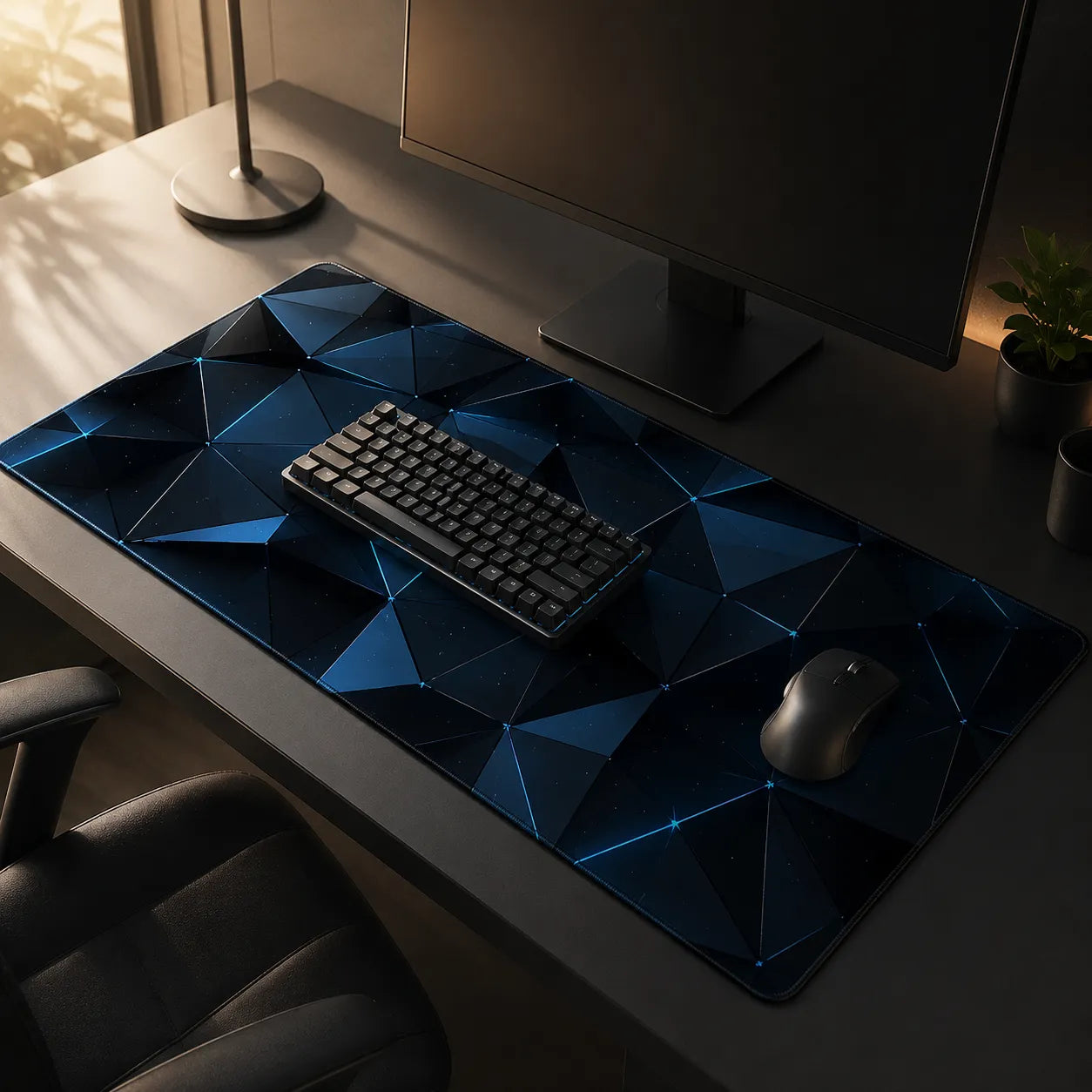 Tapis de souris 900x400 Blue Fracture vue 2