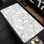 Vue detail tapis de souris Topo Lines