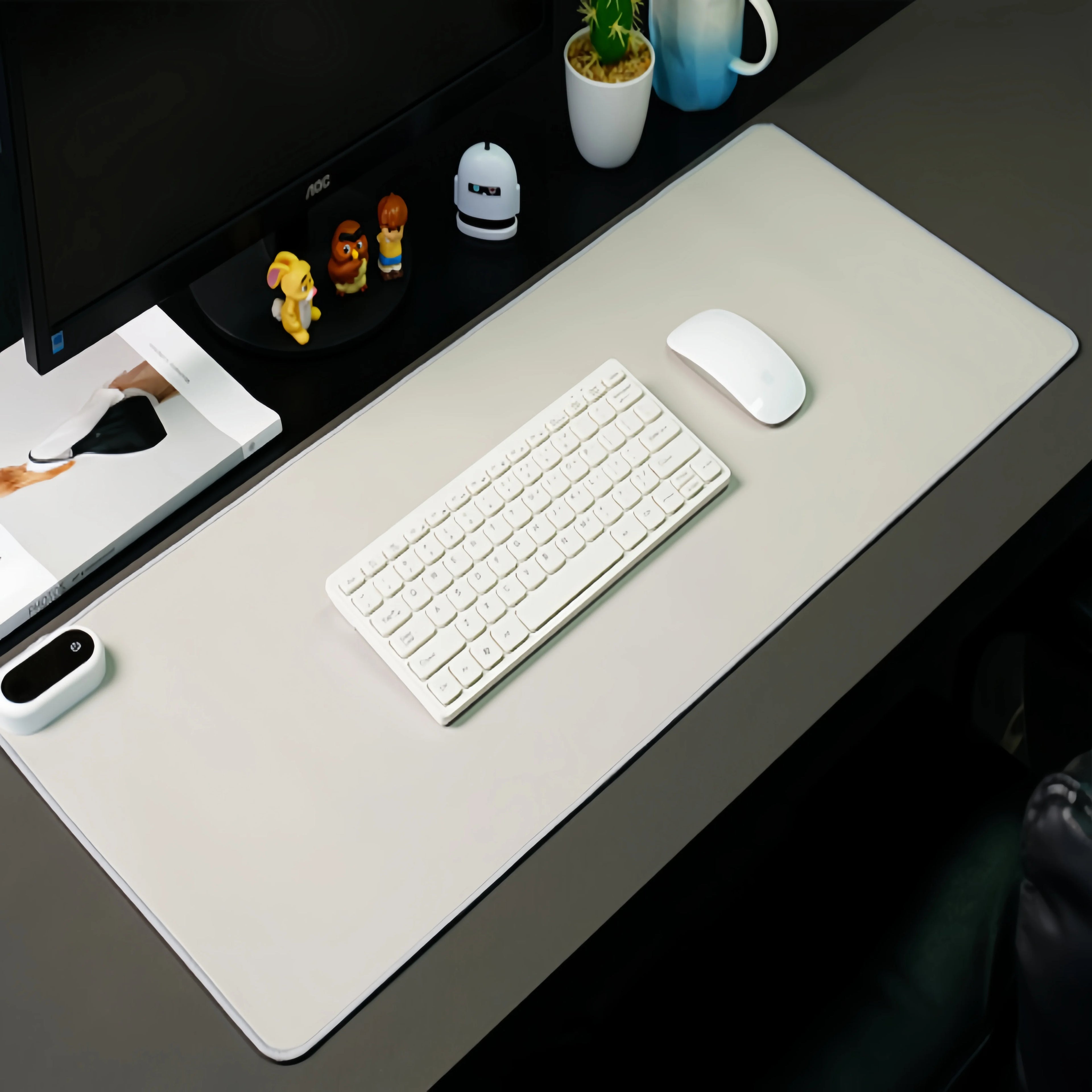 Vue detail tapis de souris Pure White Heat