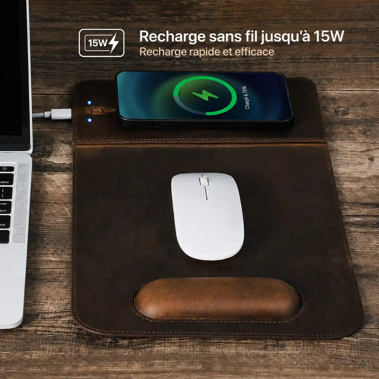 Tapis de souris cuir | Smart Desk