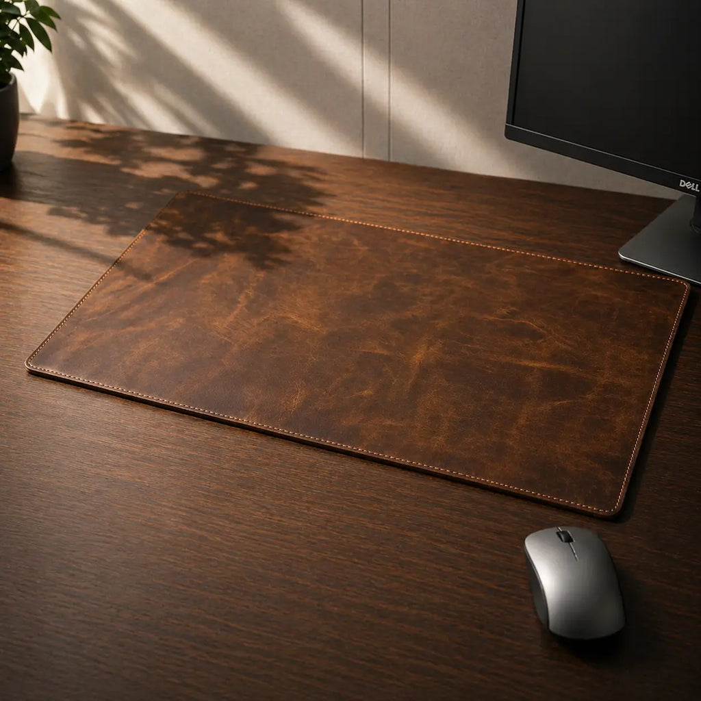 Tapis de souris cuir | Minimal Desk