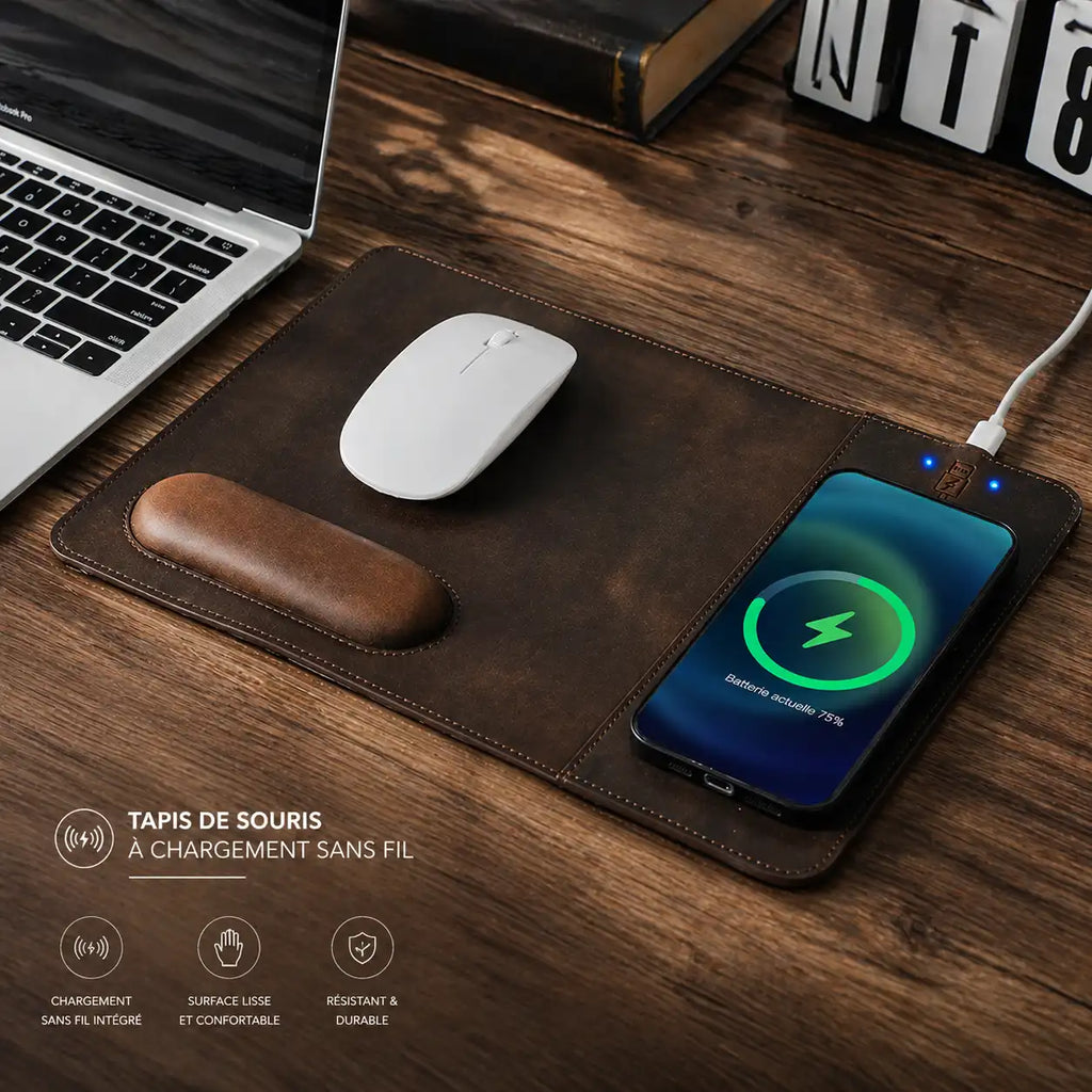 Tapis de souris cuir | Power Desk