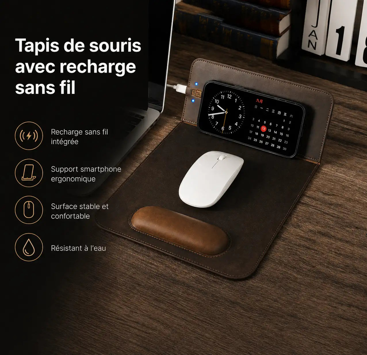 Tapis de souris cuir | Smart Desk