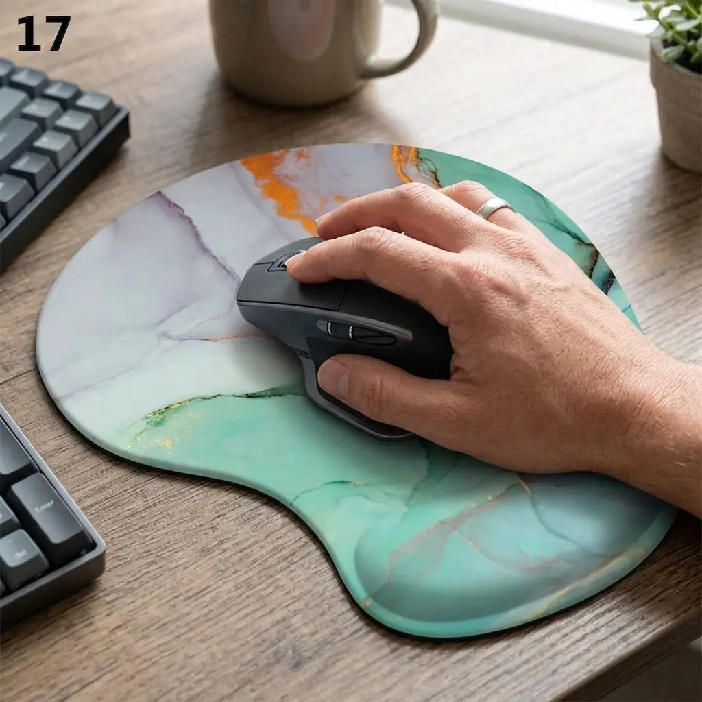 Tapis de souris ergonomique | Aqua Marble