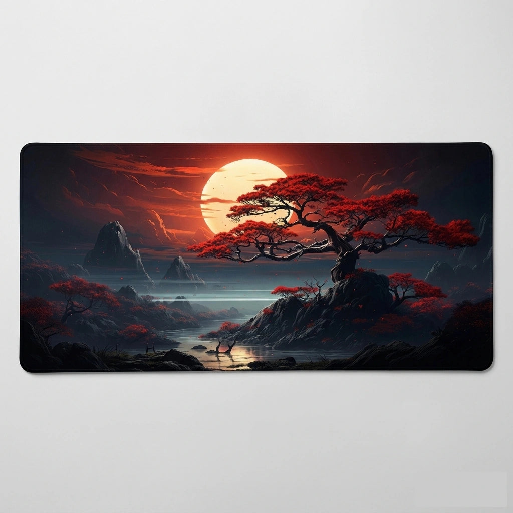 Tapis de souris Red Moon Tree