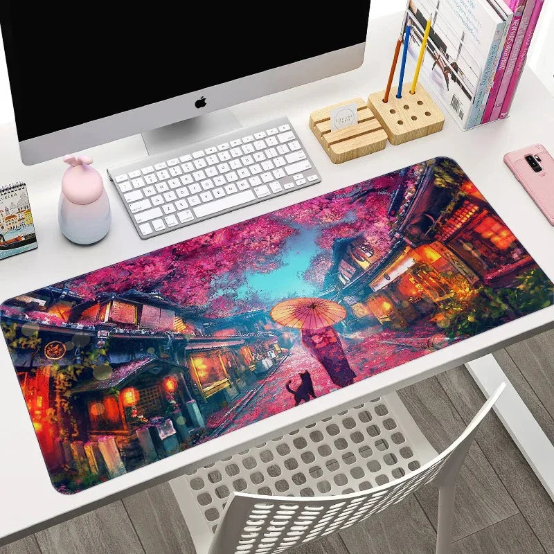 Vue detail tapis de souris Neon Alley