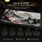 Tapis de souris noir et blanc Ink Horizon vue 2