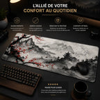 Tapis de souris noir et blanc Ink Horizon vue 1