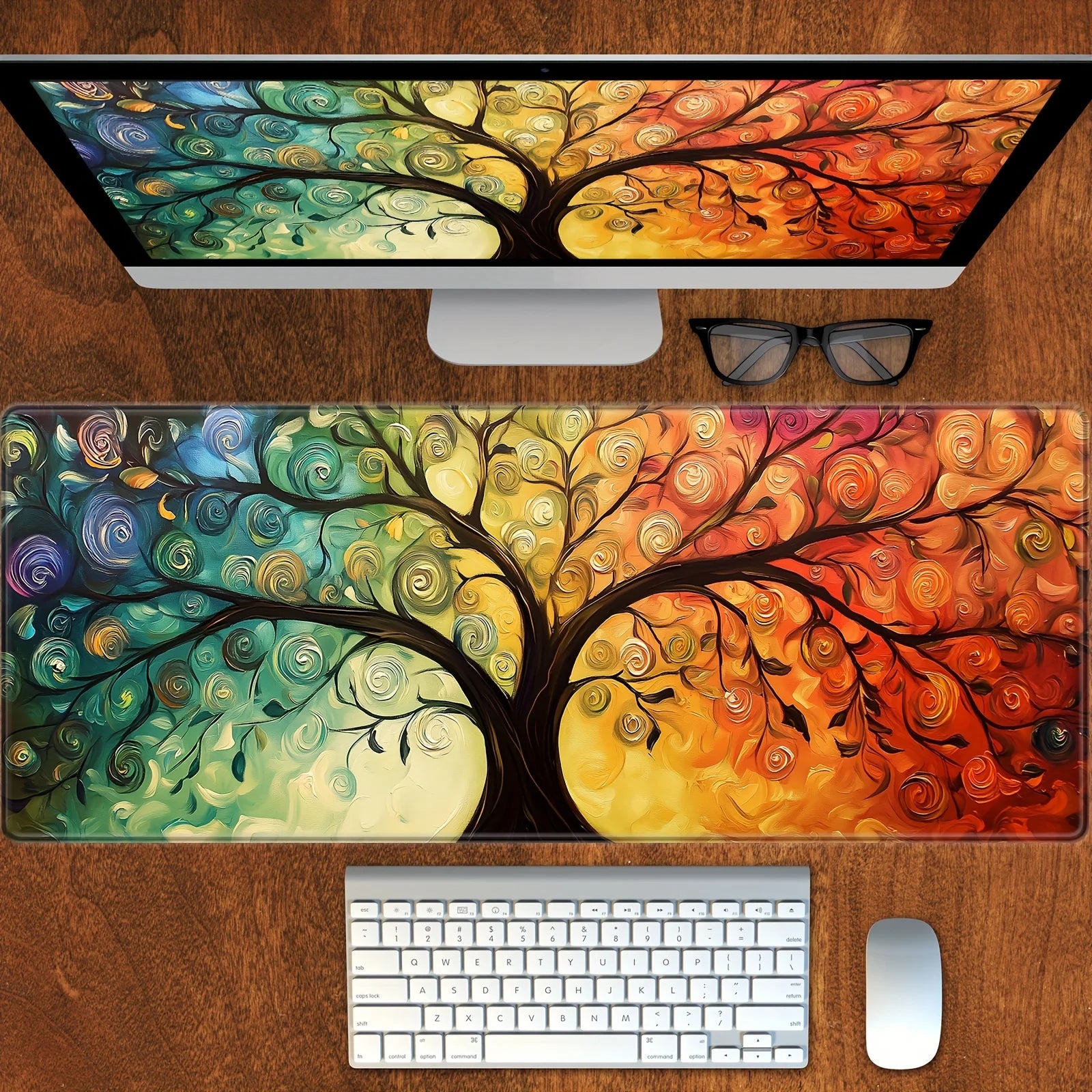 Vue detail tapis de souris Color Tree