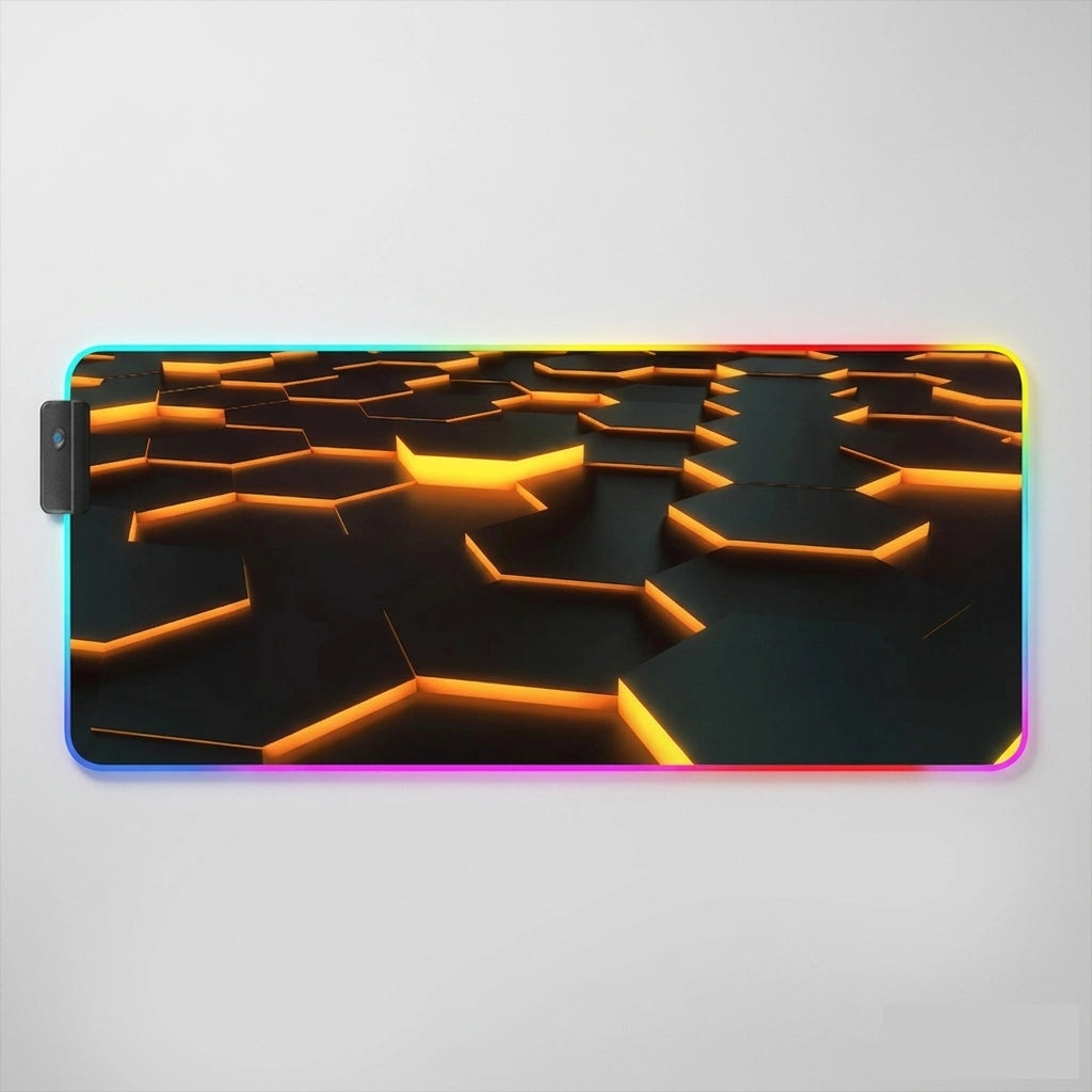 Tapis de souris RGB lumineux ember hex 3d