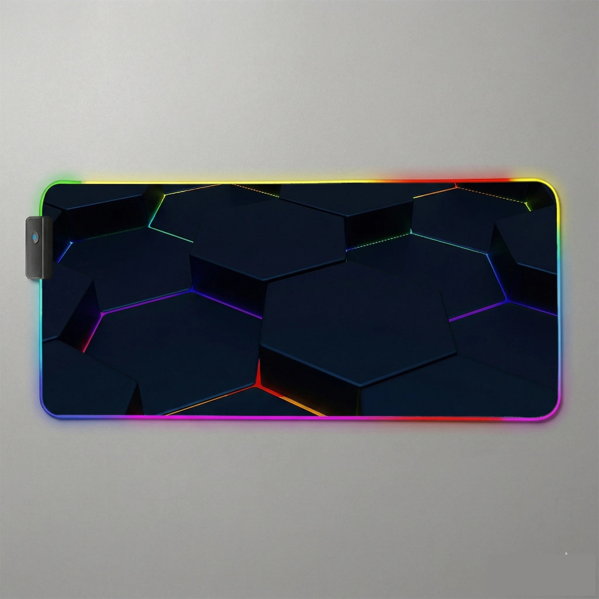 Tapis de souris RGB hexagones 3d