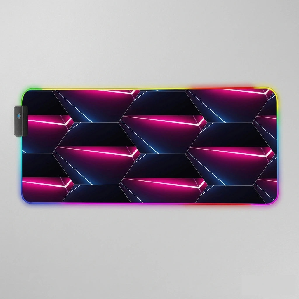 Tapis de souris RGB avec motifs neon flash