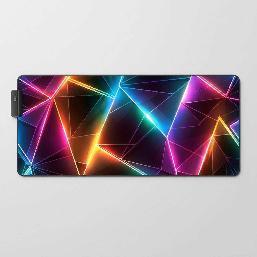 Tapis de souris RGB lumineux motifs néons colorés