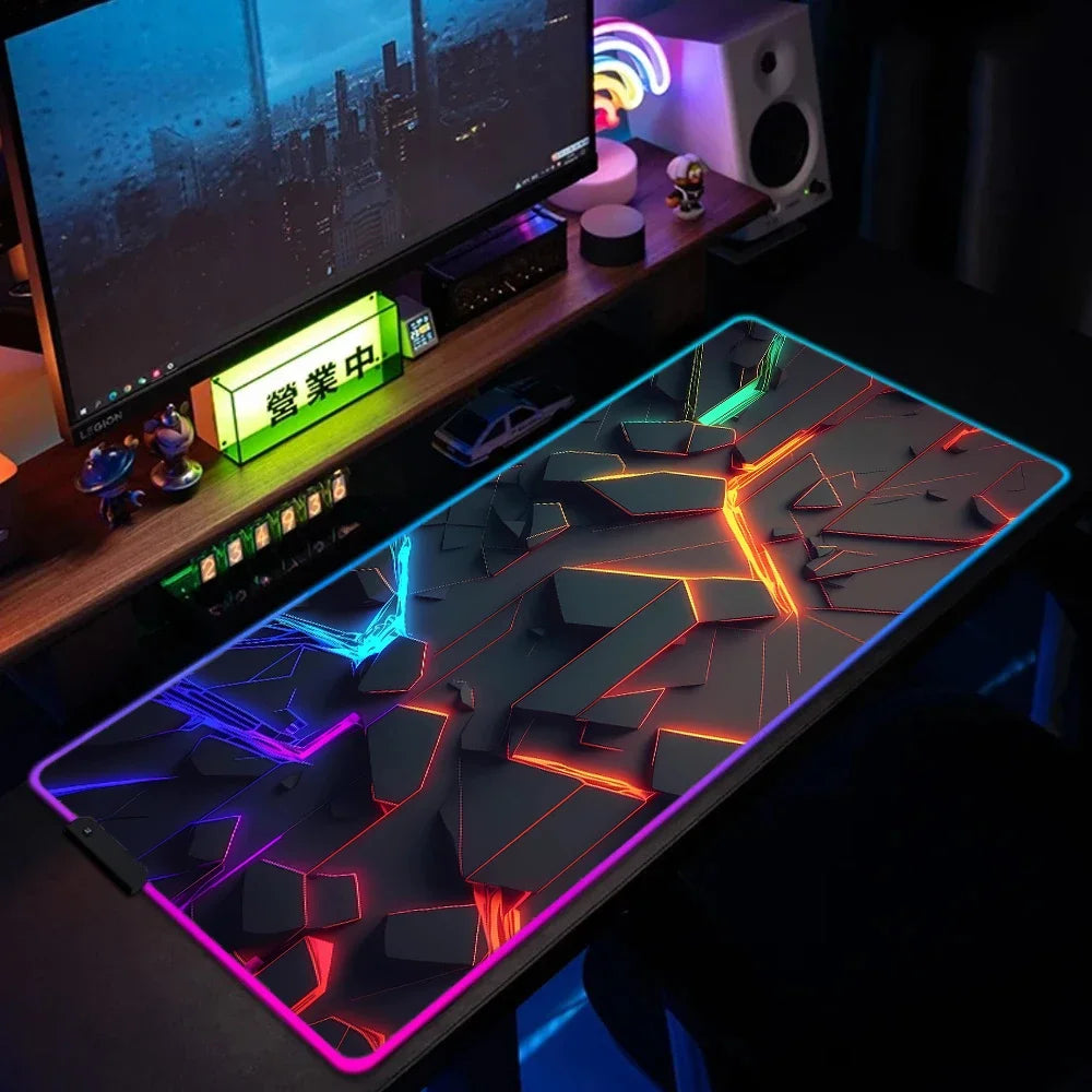 Vue detail tapis de souris Neon Shard