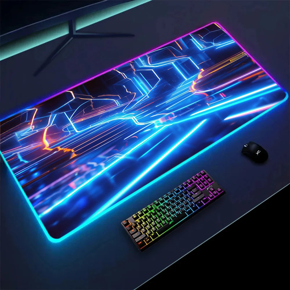 Vue detail tapis de souris Neon Tunnel