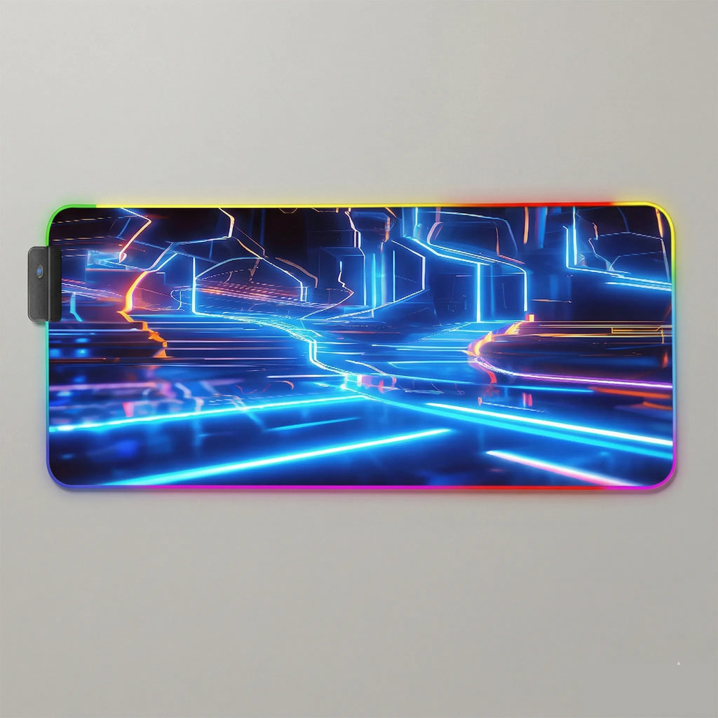 Tapis de souris RGB avec logo neon