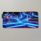 Tapis de souris RGB avec logo neon