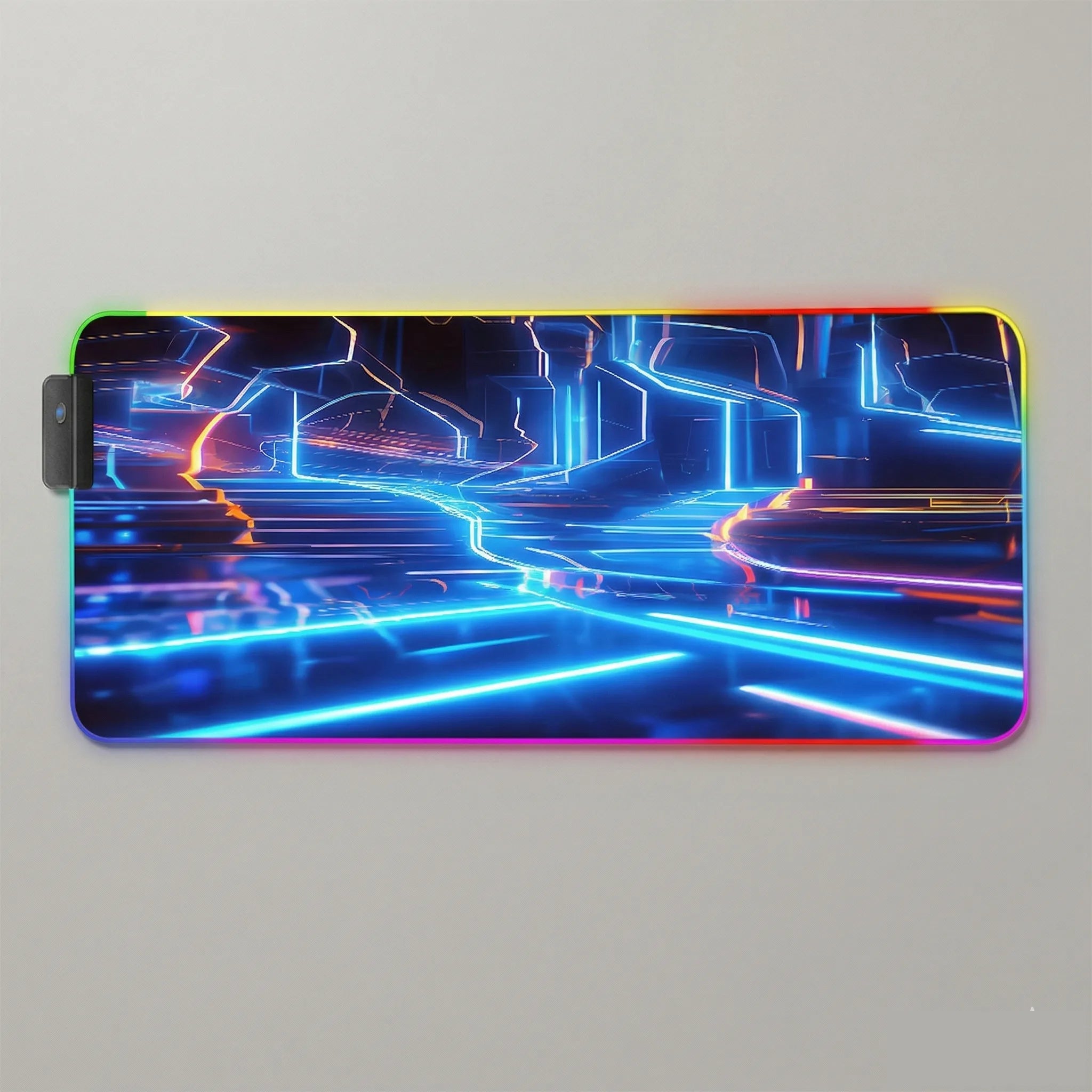Tapis de souris RGB avec logo neon
