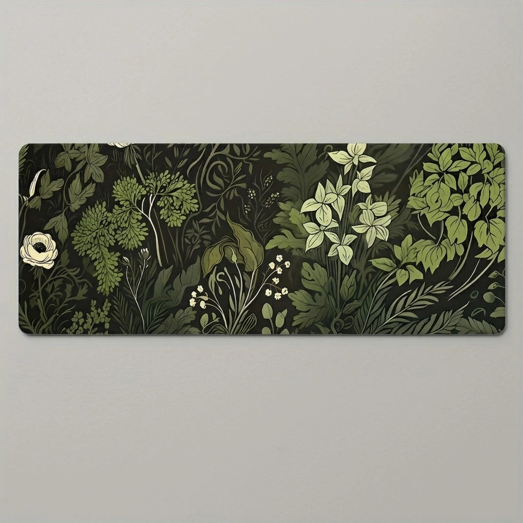 Tapis de souris vert forest bloom motifs fleurs