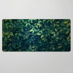 Tapis de souris vert aux motifs floraux